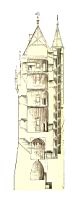 Pierrefonds - Chateau - Tour laterale (coupe par Violet le Duc)